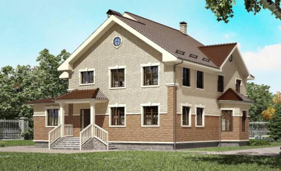 300-004-Л Проект двухэтажного дома, современный загородный дом из поризованных блоков Калязин | Проекты домов от House Expert