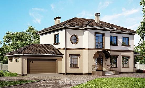 290-004-Л Проект двухэтажного дома, гараж, красивый домик из кирпича Торжок | Проекты домов от House Expert