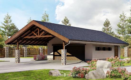 060-005-П Проект гаража из кирпича Конаково | Проекты домов от House Expert