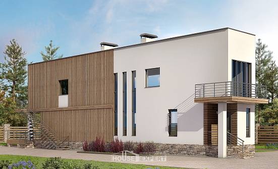 100-003-Л Проект двухэтажного дома, небольшой загородный дом из керамзитобетонных блоков Кашин | Проекты домов от House Expert