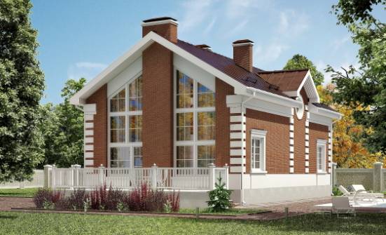 160-009-П Проект двухэтажного дома мансардой, бюджетный загородный дом из твинблока Кимры | Проекты домов от House Expert
