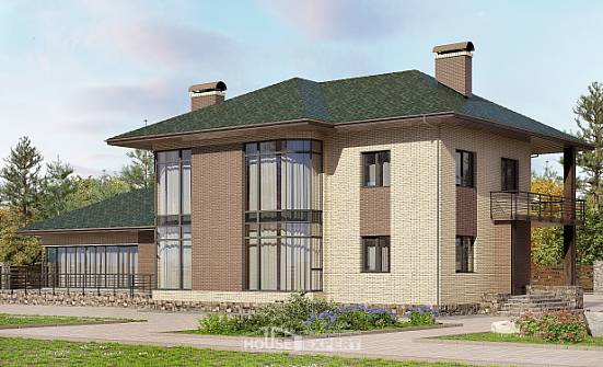 305-003-П Проект двухэтажного дома, огромный домик из газобетона Кимры | Проекты домов от House Expert