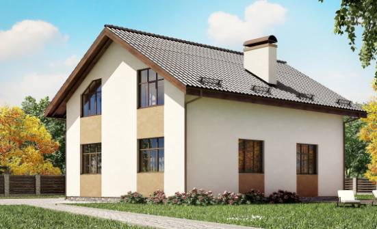170-002-П Проект двухэтажного дома мансардой, бюджетный домик из газосиликатных блоков Ржев | Проекты домов от House Expert