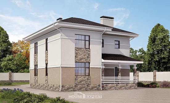 150-014-П Проект двухэтажного дома, скромный дом из газосиликатных блоков Удомля | Проекты домов от House Expert