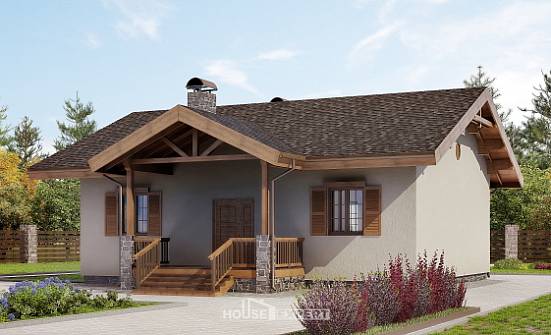090-002-Л Проект одноэтажного дома, недорогой коттедж из кирпича Зубцов | Проекты домов от House Expert