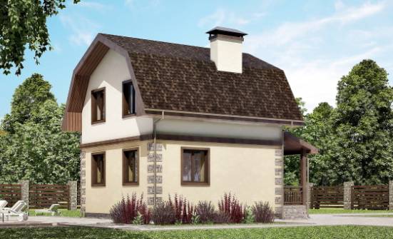 070-004-П Проект двухэтажного дома с мансардным этажом, скромный домик из газосиликатных блоков Кимры | Проекты домов от House Expert