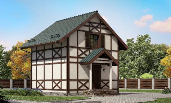 060-002-П Проект двухэтажного дома мансардой, современный дом из дерева Ржев | Проекты домов от House Expert