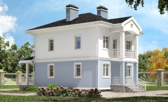 120-001-П Проект двухэтажного дома, уютный загородный дом из арболита Бежецк | Проекты домов от House Expert