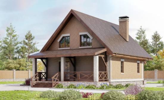 160-011-Л Проект двухэтажного дома мансардой, доступный загородный дом из арболита Бологое | Проекты домов от House Expert