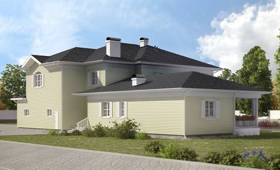 410-002-Л Проект двухэтажного дома, гараж, уютный коттедж из газосиликатных блоков Кимры | Проекты домов от House Expert