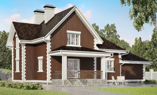 190-003-Л Проект двухэтажного дома с мансардой, гараж, простой домик из пеноблока Зубцов | Проекты домов от House Expert