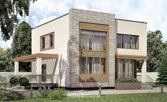 185-001-П Проект двухэтажного дома, просторный загородный дом из бризолита Вышний Волочёк | Проекты домов от House Expert