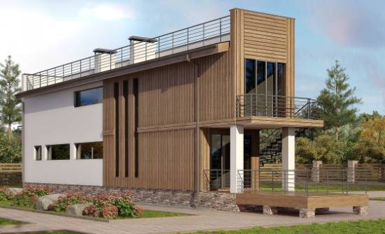 100-003-Л Проект двухэтажного дома, небольшой загородный дом из керамзитобетонных блоков Кашин | Проекты домов от House Expert