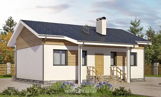 080-004-П Проект одноэтажного дома, махонький домик из газобетона Бежецк | Проекты домов от House Expert