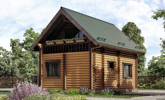 080-003-П Проект двухэтажного дома с мансардой, классический загородный дом из дерева Конаково | Проекты домов от House Expert