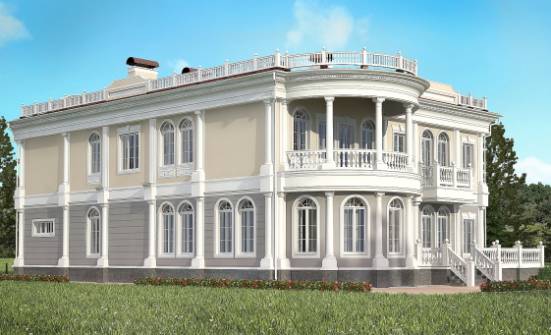505-001-П Проект двухэтажного дома и гаражом, классический домик из твинблока Кимры | Проекты домов от House Expert