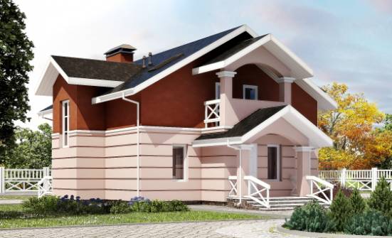 155-009-Л Проект двухэтажного дома с мансардой, недорогой дом из газосиликатных блоков Бежецк | Проекты домов от House Expert