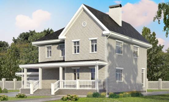 190-001-Л Проект двухэтажного дома, гараж, просторный домик из кирпича Конаково | Проекты домов от House Expert