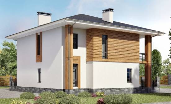 180-015-П Проект двухэтажного дома, бюджетный домик из пеноблока Кимры | Проекты домов от House Expert