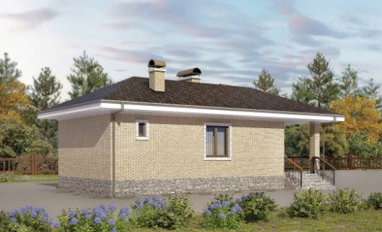 040-002-П Проект бани из блока Калязин | Проекты одноэтажных домов от House Expert