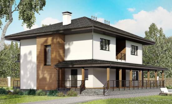 245-001-П Проект двухэтажного дома, простой домик из поризованных блоков Кимры | Проекты домов от House Expert