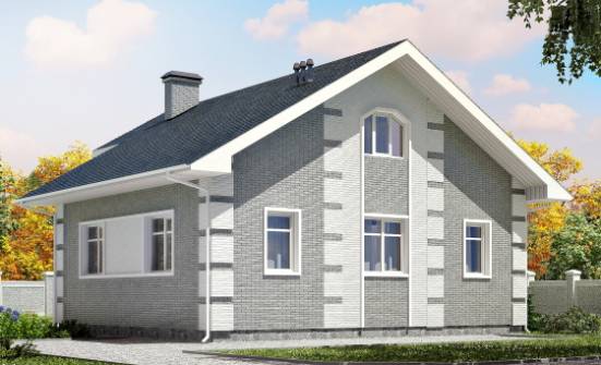 115-001-Л Проект двухэтажного дома мансардой, экономичный коттедж из теплоблока Торжок | Проекты домов от House Expert