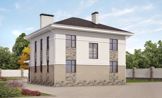 150-014-П Проект двухэтажного дома, скромный дом из газосиликатных блоков Удомля | Проекты домов от House Expert