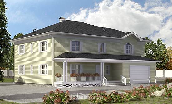 410-002-Л Проект двухэтажного дома, гараж, уютный коттедж из газосиликатных блоков Кимры | Проекты домов от House Expert