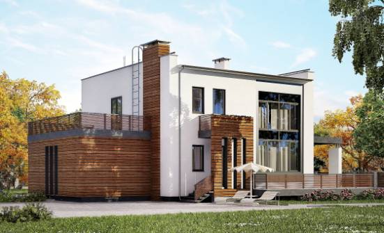 220-003-П Проект двухэтажного дома и гаражом, красивый загородный дом из керамзитобетонных блоков Бологое | Проекты домов от House Expert