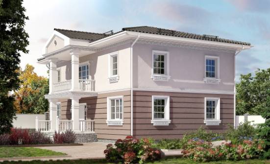 210-005-П Проект двухэтажного дома, красивый домик из поризованных блоков Калязин | Проекты домов от House Expert