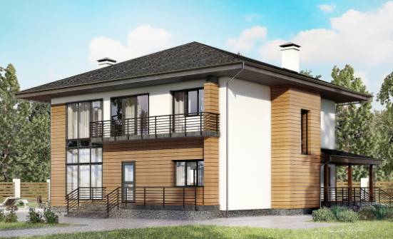 245-001-П Проект двухэтажного дома, простой домик из поризованных блоков Кимры | Проекты домов от House Expert