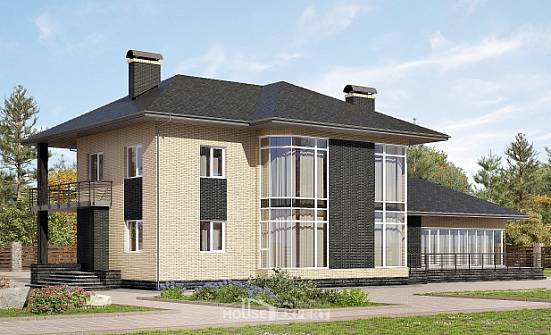 305-003-Л Проект двухэтажного дома, классический домик из арболита Кашин | Проекты домов от House Expert