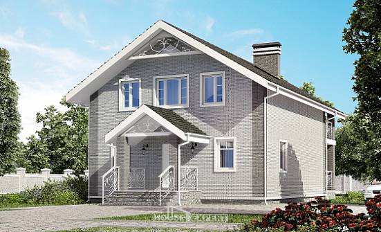 150-007-П Проект двухэтажного дома мансардный этаж, недорогой коттедж из блока Ржев | Проекты домов от House Expert