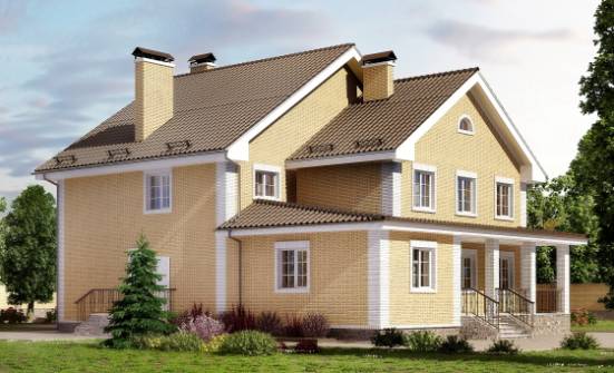 320-003-Л Проект двухэтажного дома, просторный загородный дом из пеноблока Вышний Волочёк | Проекты домов от House Expert