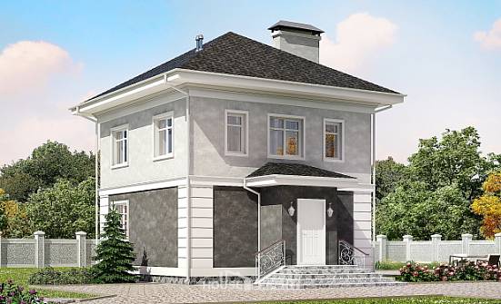 090-003-П Проект двухэтажного дома, простой коттедж из газобетона Бежецк | Проекты домов от House Expert