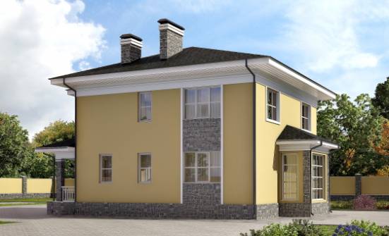 155-011-Л Проект двухэтажного дома, бюджетный домик из керамзитобетонных блоков Конаково | Проекты домов от House Expert