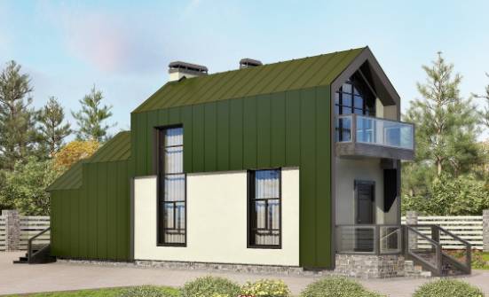 060-006-Л Проект двухэтажного дома с мансардой, доступный домик из газобетона Нелидово | Проекты домов от House Expert