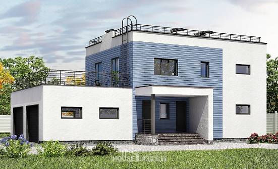 180-012-Л Проект двухэтажного дома, гараж, простой дом из кирпича Кимры | Проекты домов от House Expert