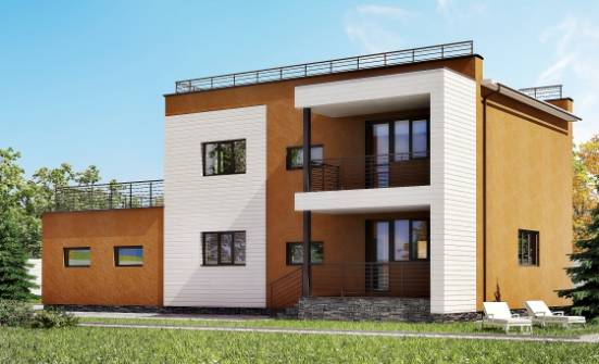 180-012-П Проект двухэтажного дома, гараж, просторный домик из кирпича Бежецк | Проекты домов от House Expert