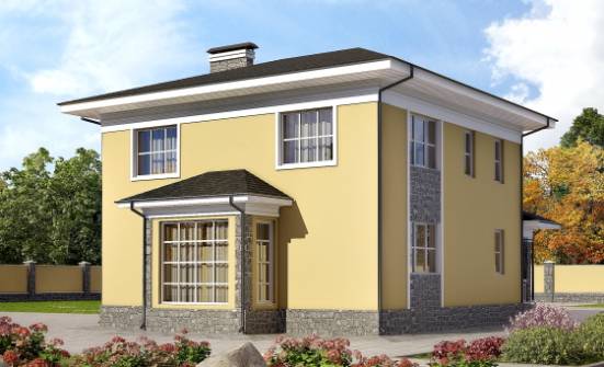 155-011-Л Проект двухэтажного дома, бюджетный домик из керамзитобетонных блоков Конаково | Проекты домов от House Expert