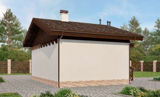 040-003-П Проект бани из арболита Удомля | Проекты одноэтажных домов от House Expert