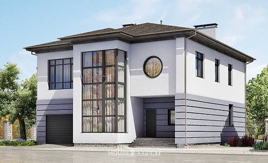 300-006-Л Проект двухэтажного дома, гараж, большой дом из кирпича Бежецк | Проекты домов от House Expert
