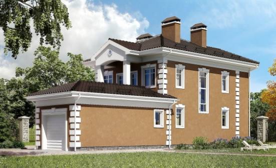 150-006-П Проект двухэтажного дома, гараж, бюджетный коттедж из поризованных блоков Бежецк | Проекты домов от House Expert
