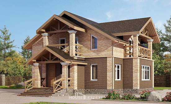 160-014-П Проект двухэтажного дома, современный коттедж из бризолита Кашин | Проекты домов от House Expert