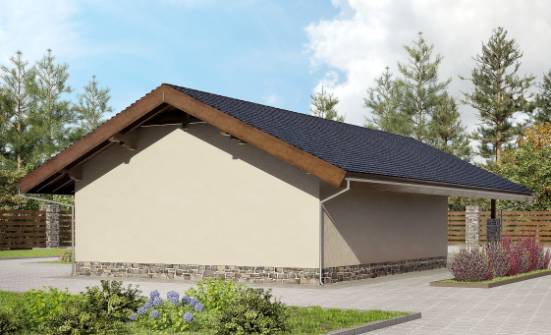 060-005-П Проект гаража из кирпича Конаково | Проекты одноэтажных домов от House Expert