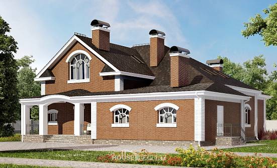 400-003-П Проект двухэтажного дома с мансардным этажом, современный домик из керамзитобетонных блоков Тверь | Проекты домов от House Expert