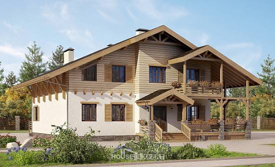 260-001-Л Проект двухэтажного дома мансардой, просторный загородный дом из кирпича Калязин | Проекты домов от House Expert
