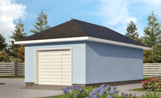 040-001-Л Проект гаража из арболита Калязин | Проекты одноэтажных домов от House Expert