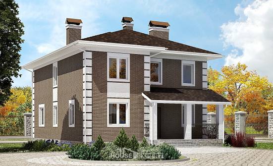 185-002-П Проект двухэтажного дома, компактный дом из бризолита Бологое | Проекты домов от House Expert