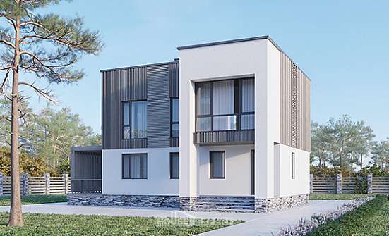 150-017-П Проект двухэтажного дома, простой загородный дом из теплоблока Торжок | Проекты домов от House Expert